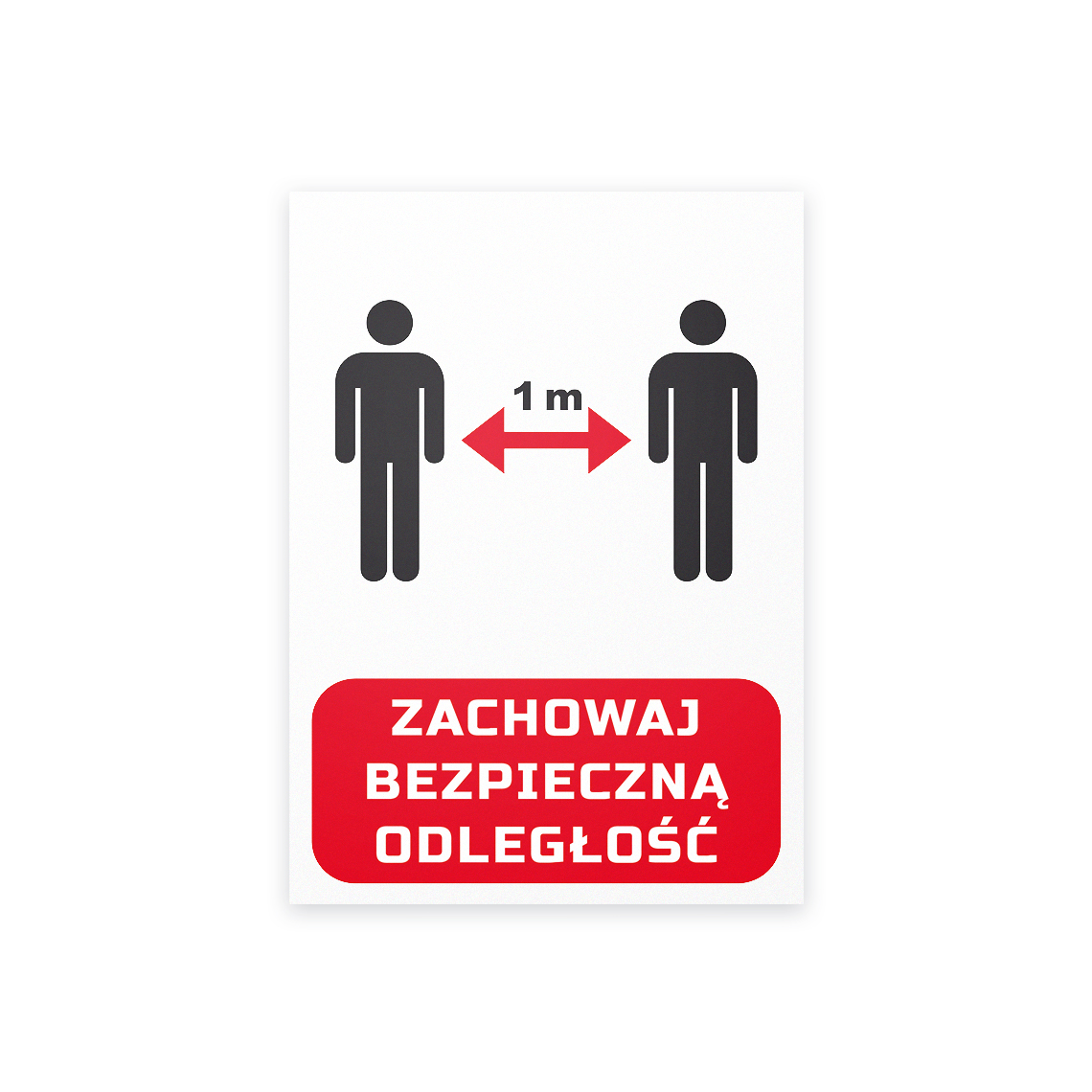 Bezpieczna odległość - tabliczka PCV - obrazek 2