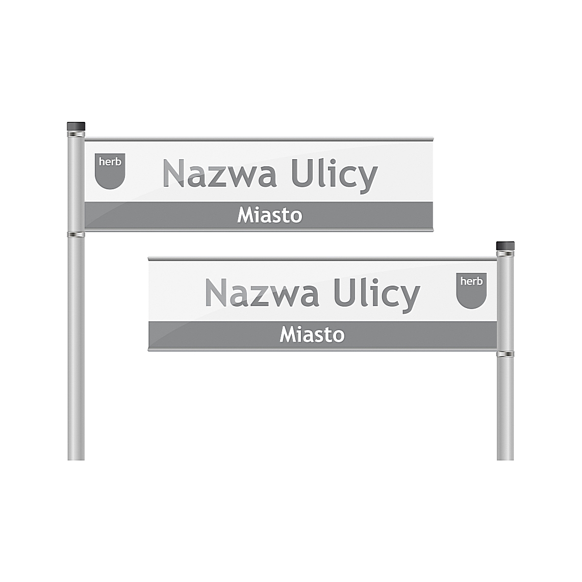 Tablice z nazwą ulicy - drogowskazy na słupkach - obrazek 3
