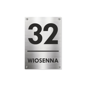 Tablica na dom - NOWECZESNA dibond srebrny, 21x30cm, WARIANTY