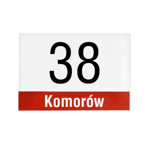 Tabliczka z adresem odblaskowa - wzór MK