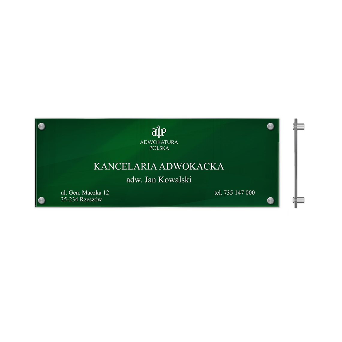 Szyld Adwokat / Radca Prawny - Tablica Na Dystansach - obrazek 4