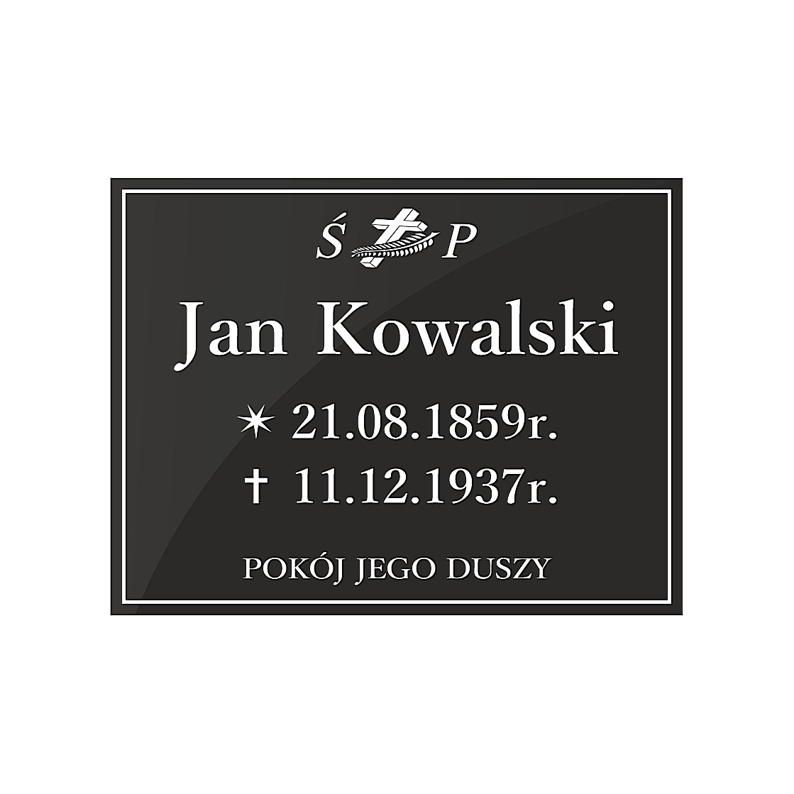Tablica nagrobna - Szkło akrylowe - Plexi Glass - obrazek 6