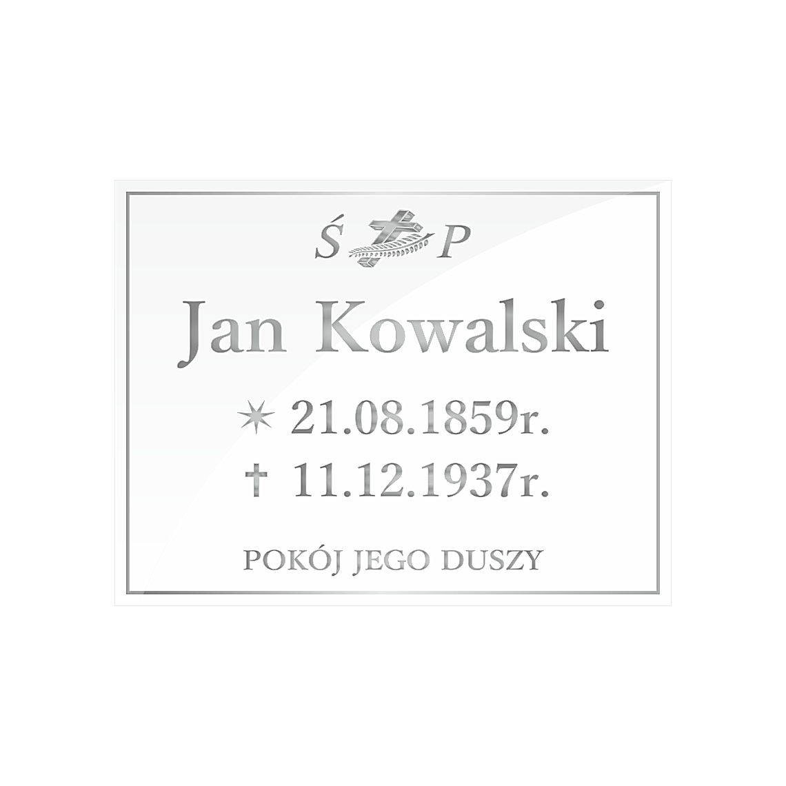 Tablica nagrobna - Szkło akrylowe - Plexi Glass - obrazek 4