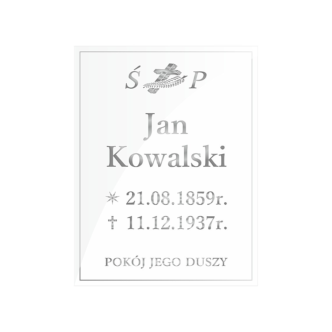 Tablica nagrobna - Szkło akrylowe - Plexi Glass - obrazek 16