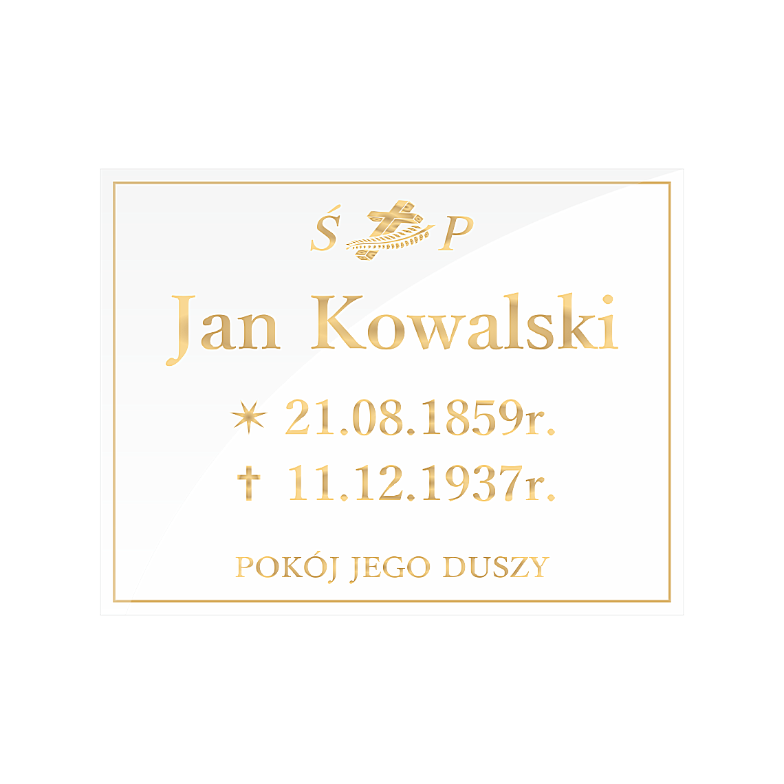 Tablica nagrobna - Szkło akrylowe - Plexi Glass - obrazek 11