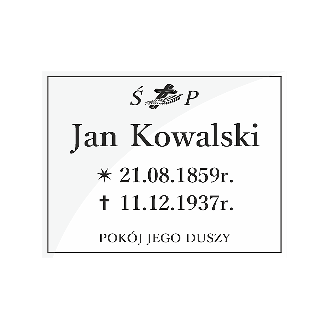 Tablica nagrobna - Szkło akrylowe - Plexi Glass - obrazek 9