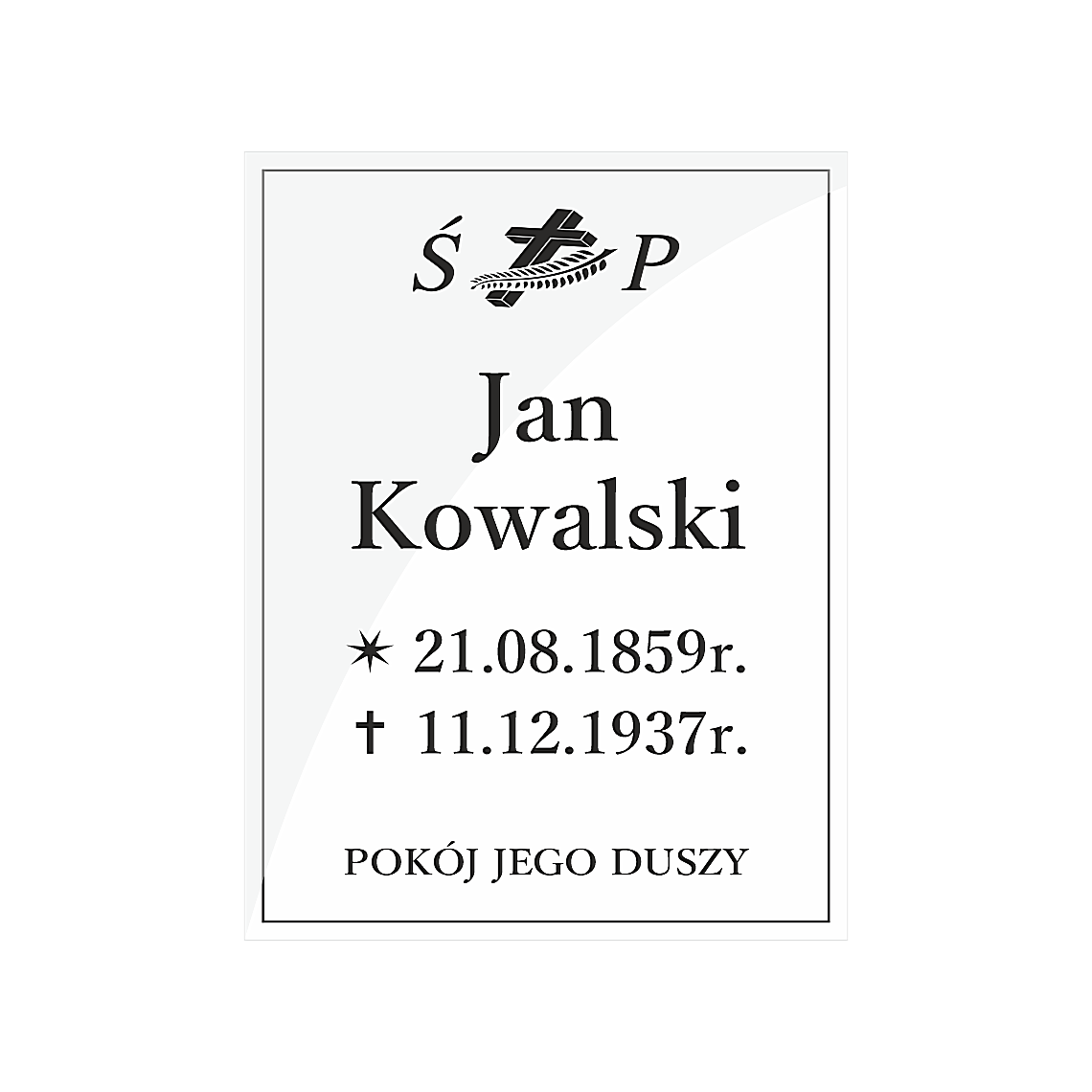 Tablica nagrobna - Szkło akrylowe - Plexi Glass - obrazek 15