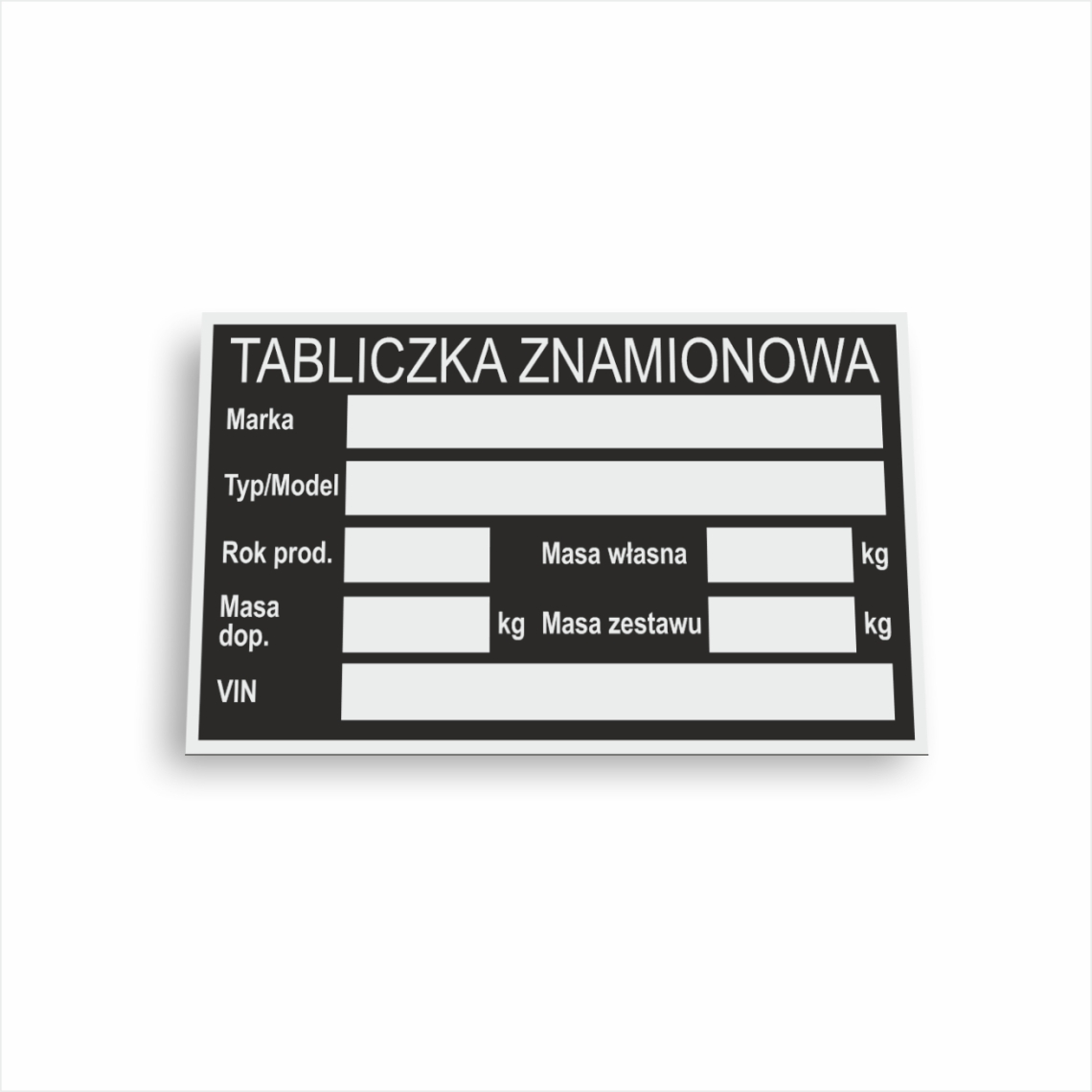 Tabliczka znamionowa aluminiowa - Zastępcza - obrazek 3