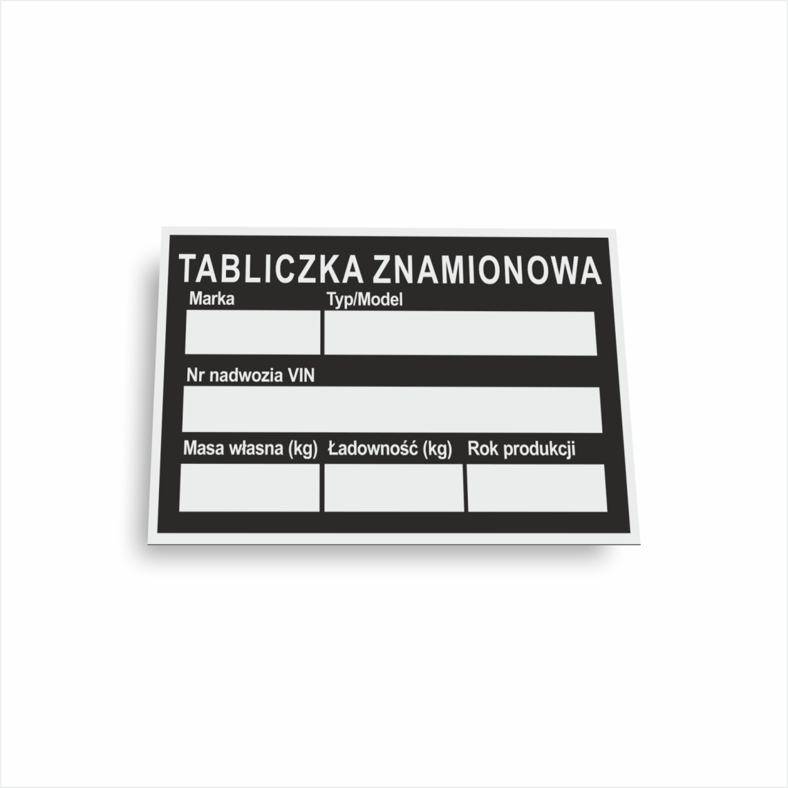 Tabliczka znamionowa aluminiowa - Zastępcza - obrazek 2