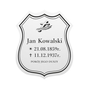 Tablice na krzyż - Herb - Klepsydra