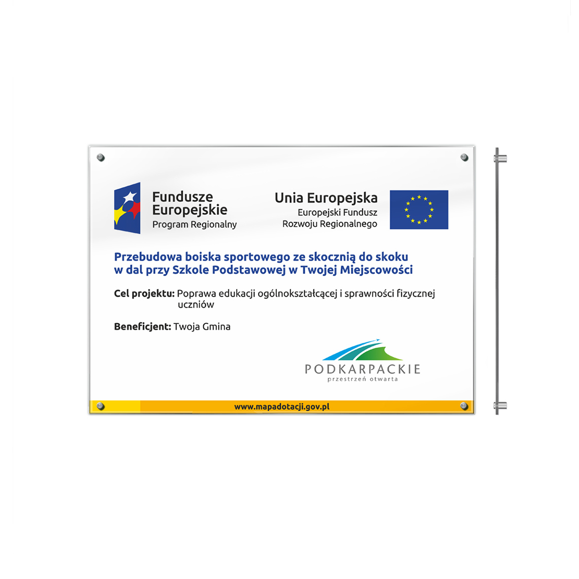 Tablica unijna informacyjna / plakat PCV na ścianę - obrazek 6