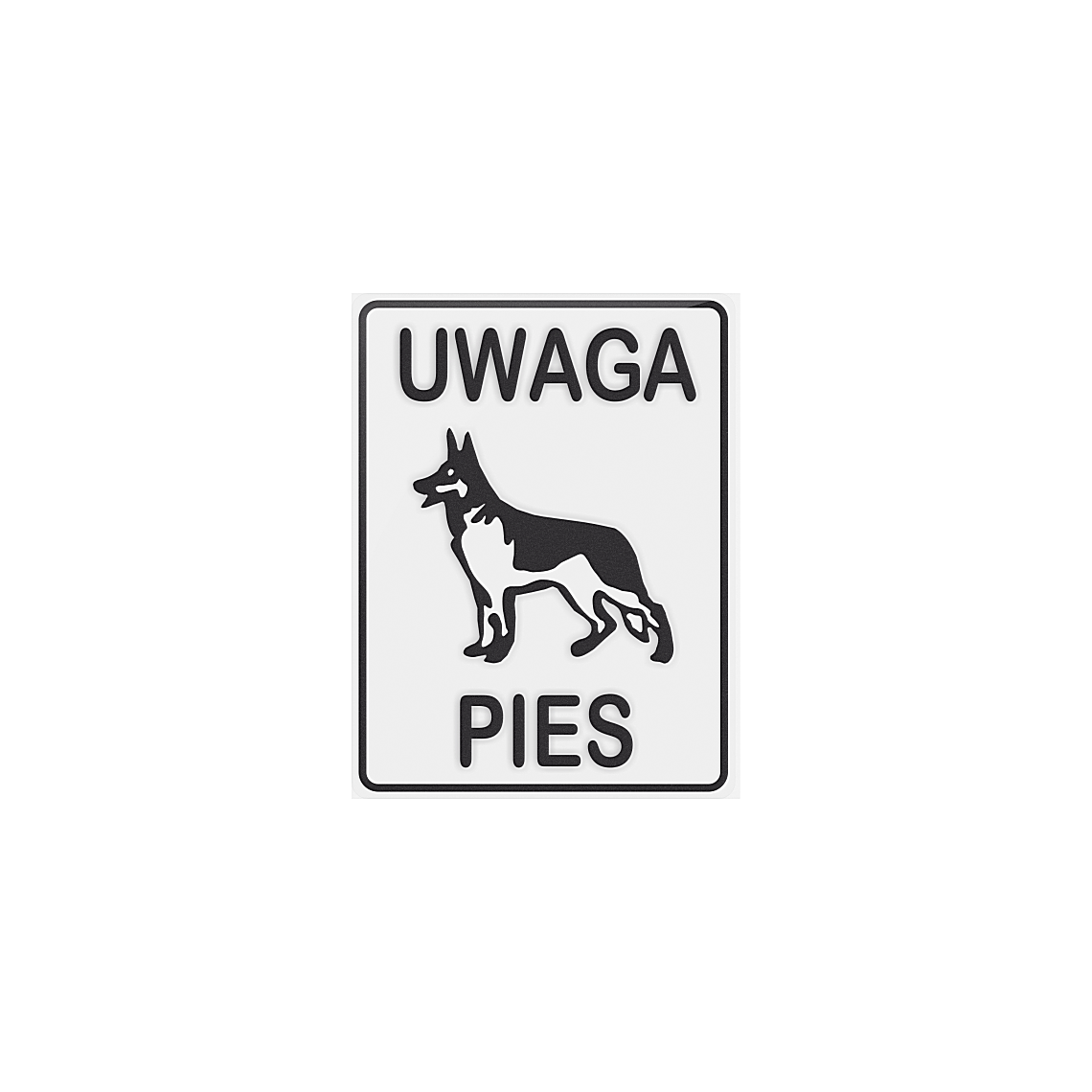 Tabliczka - Uwaga pies (Owczarek)