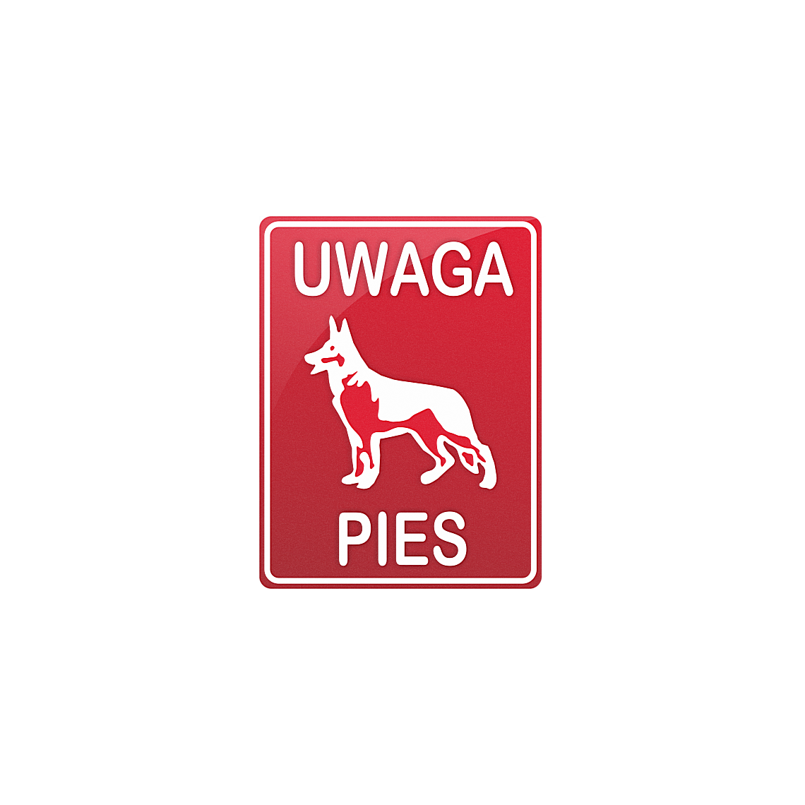Tabliczka - Uwaga pies (Owczarek) - obrazek 4