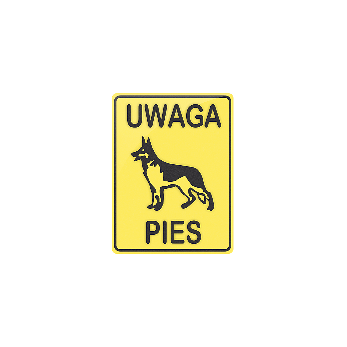 Tabliczka - Uwaga pies (Owczarek) - obrazek 2