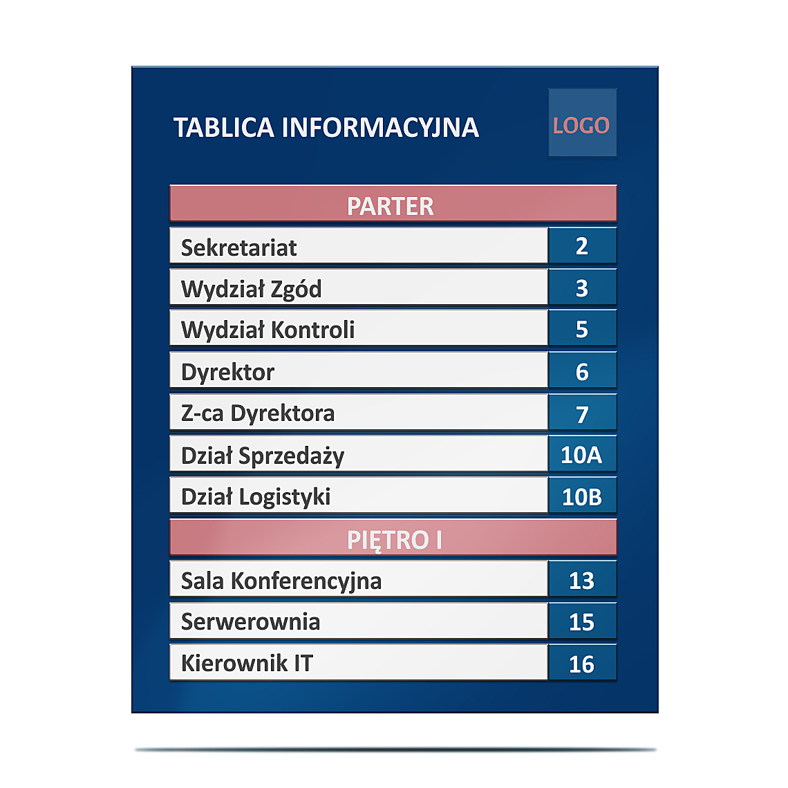 Tablica do holu - Informacyjna przy wejściu - obrazek 2
