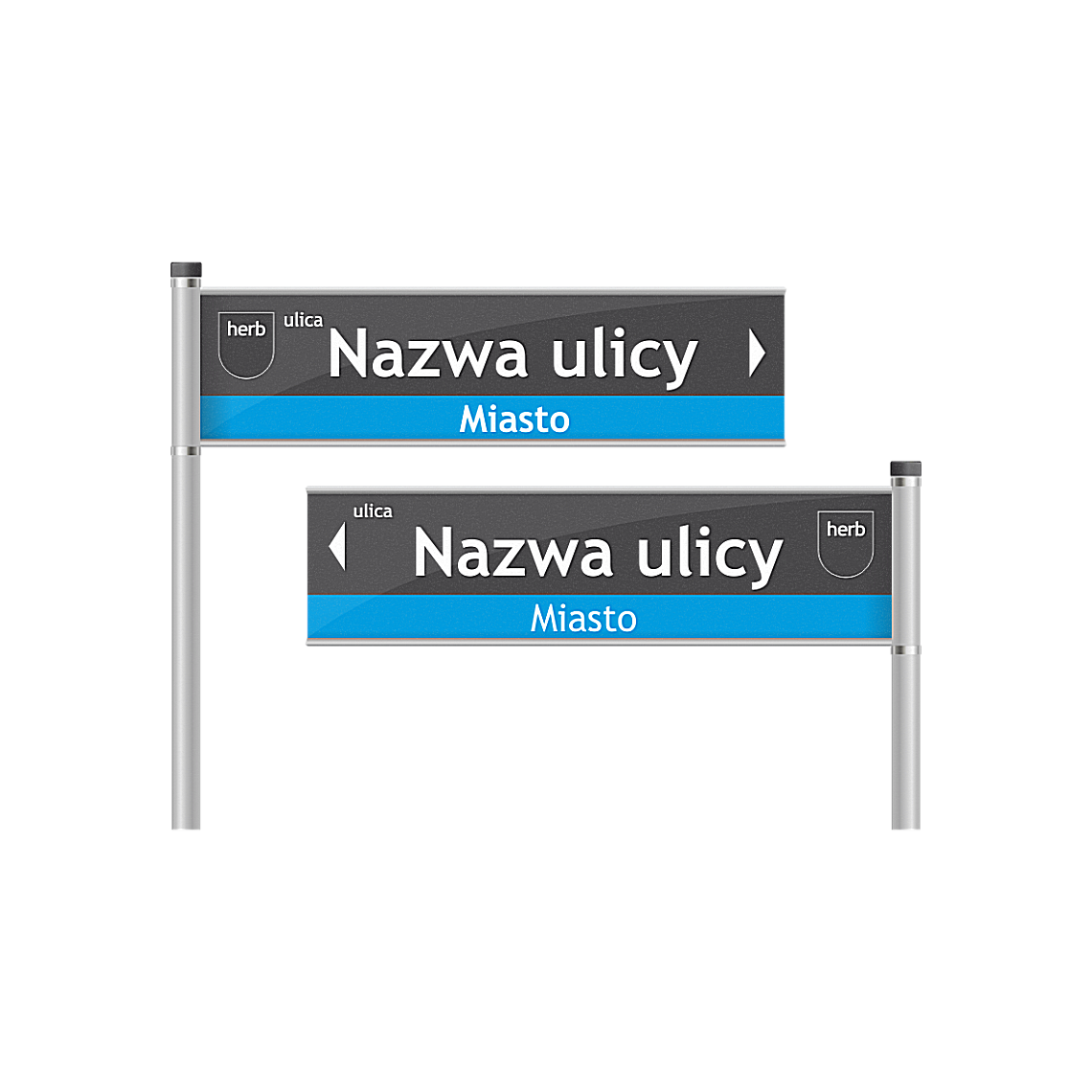 Tablice z nazwą ulicy - drogowskazy na słupkach - obrazek 29