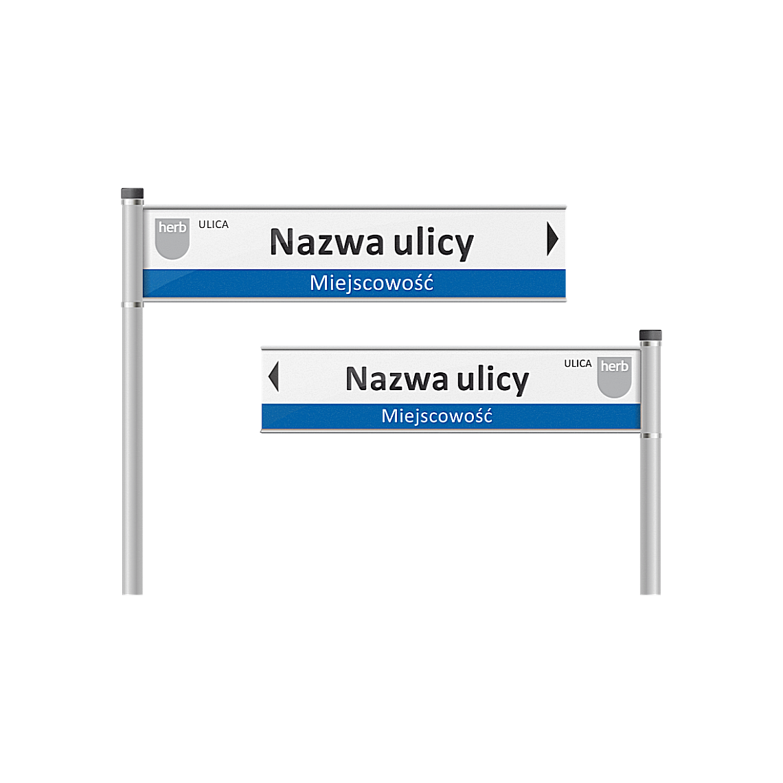 Tablice z nazwą ulicy - drogowskazy na słupkach - obrazek 18