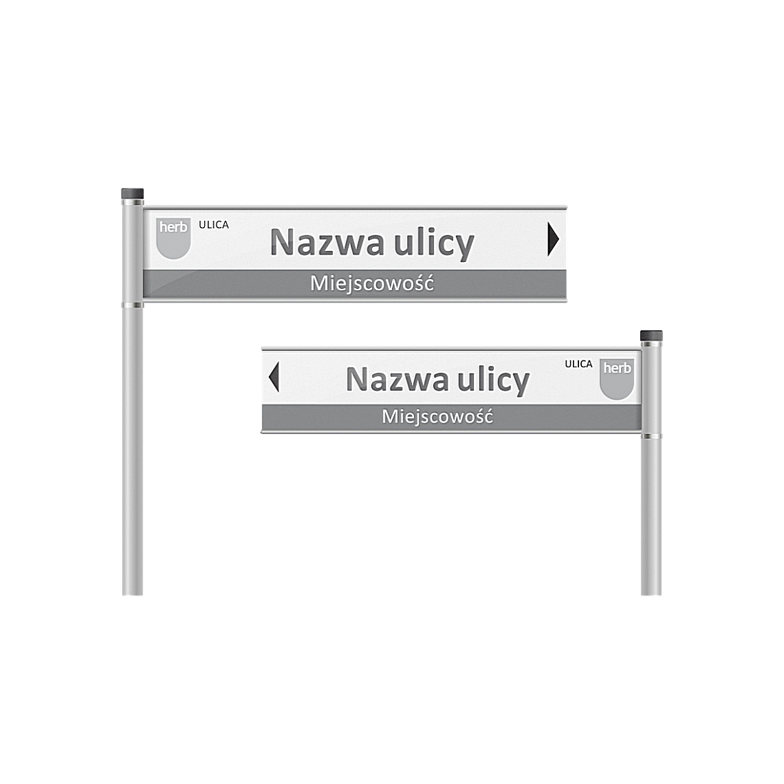 Tablice z nazwą ulicy - drogowskazy na słupkach - obrazek 19