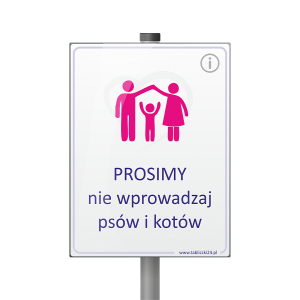 Tabliczka - Nie wprowadzaj psów i kotów