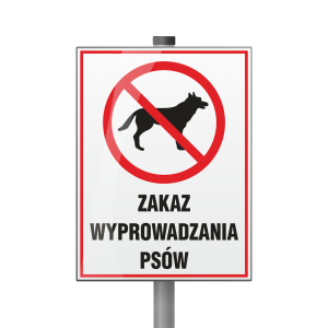 Tabliczka - Zakaz wyprowadzania psów