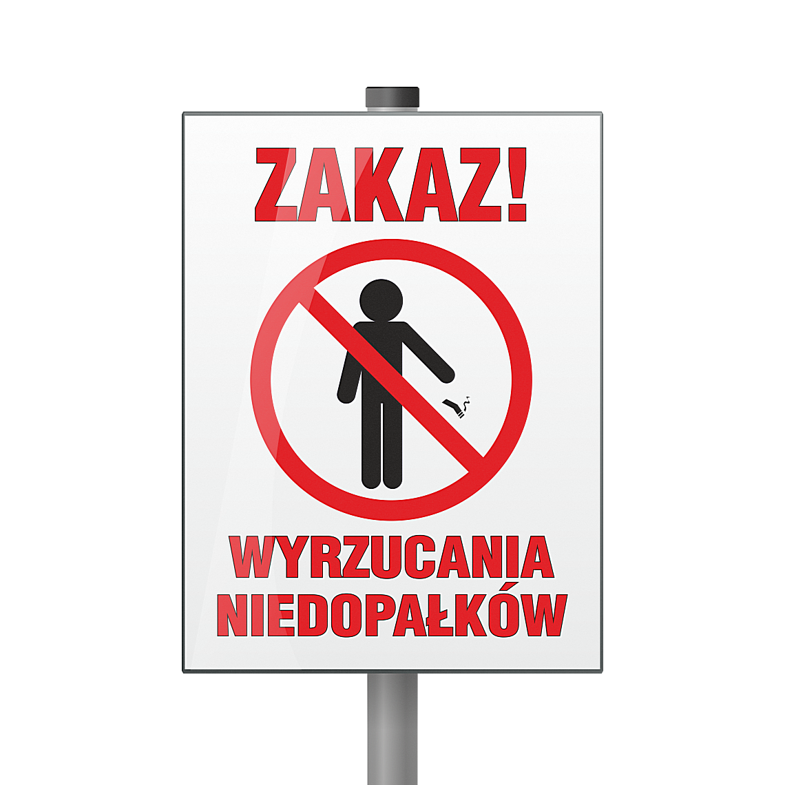 Tabliczka - Zakaz wyrzucania niedopałków