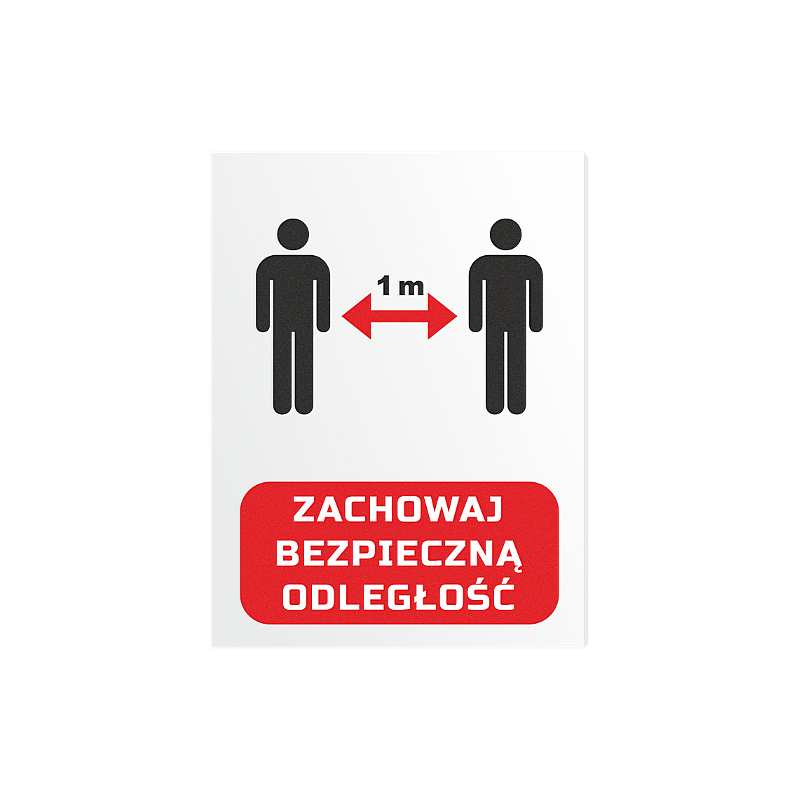 Bezpieczna odległość - tabliczka PCV